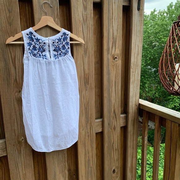 Earthbound Sleeveless Embroidered Semi-Sheer Top - Picture 3 of 10